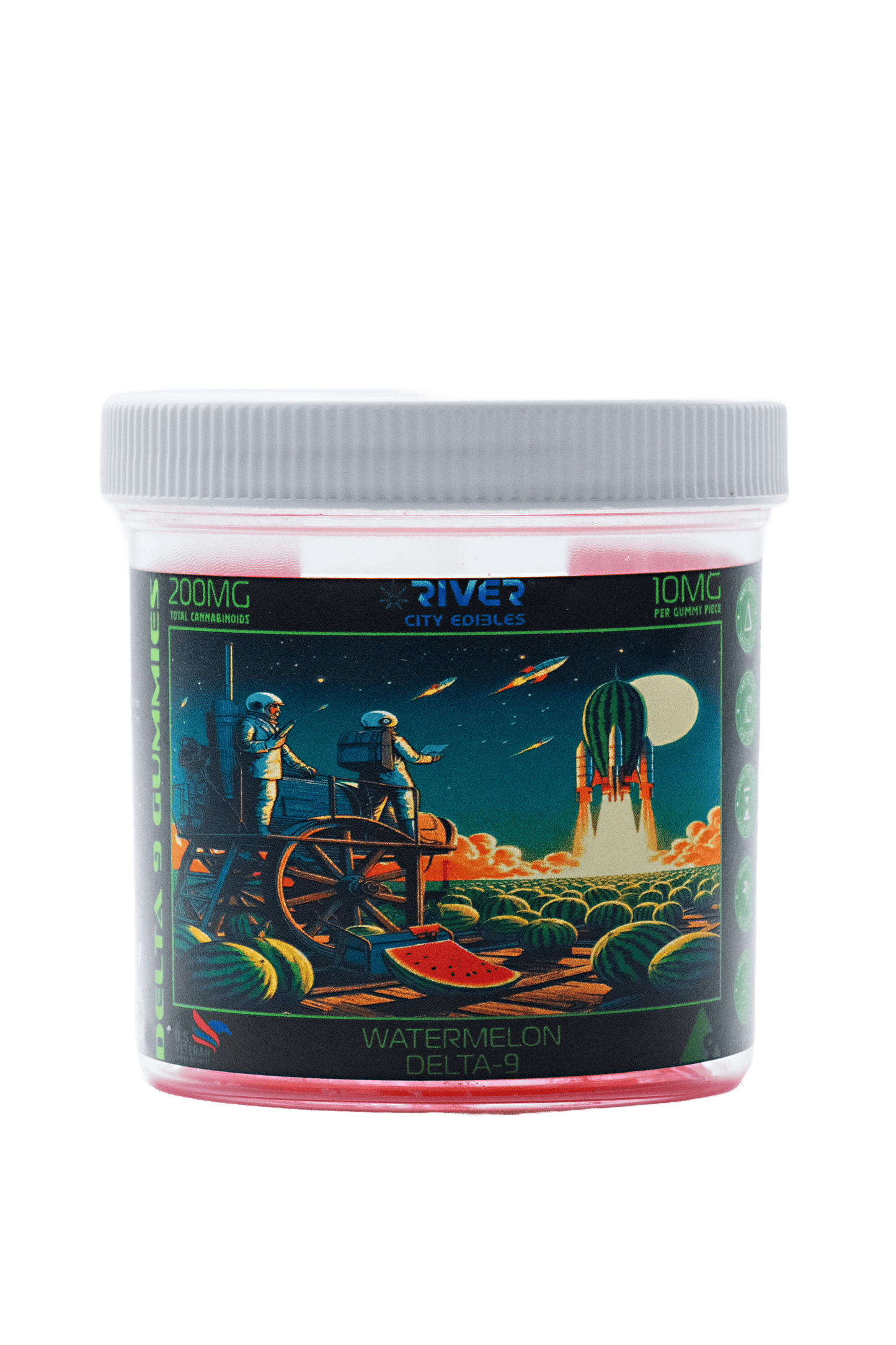 D9 Gummies - 10mg 20ct Watermelon - River City Edibles