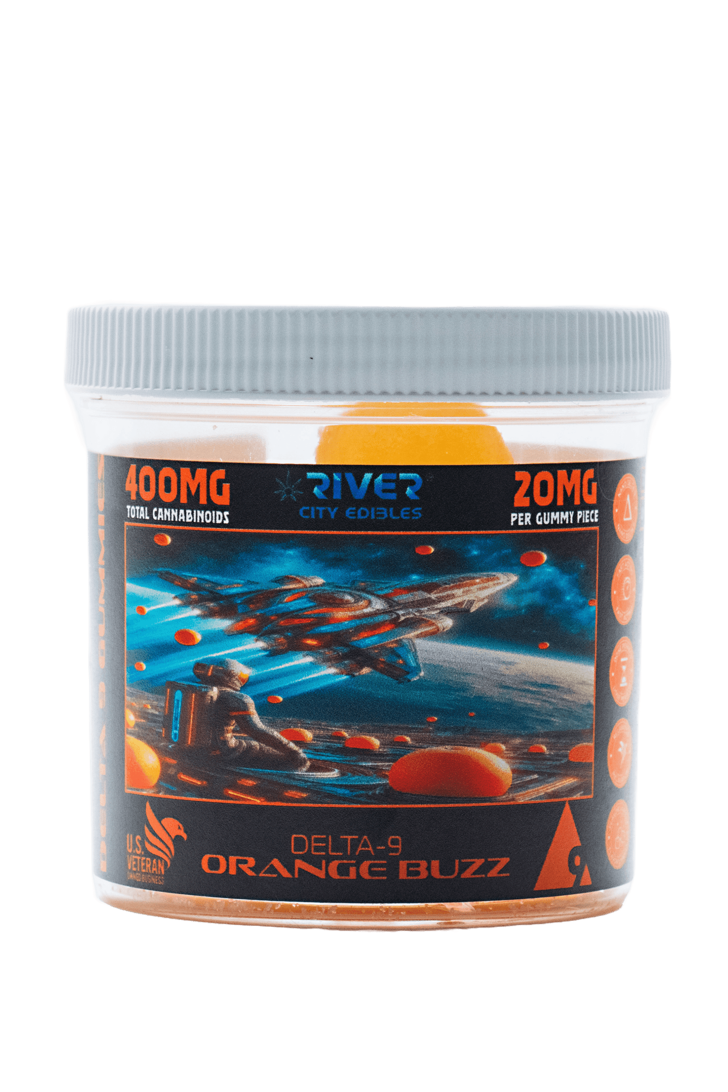 D9 Gummies - 20mg 20ct Orange - River City Edibles