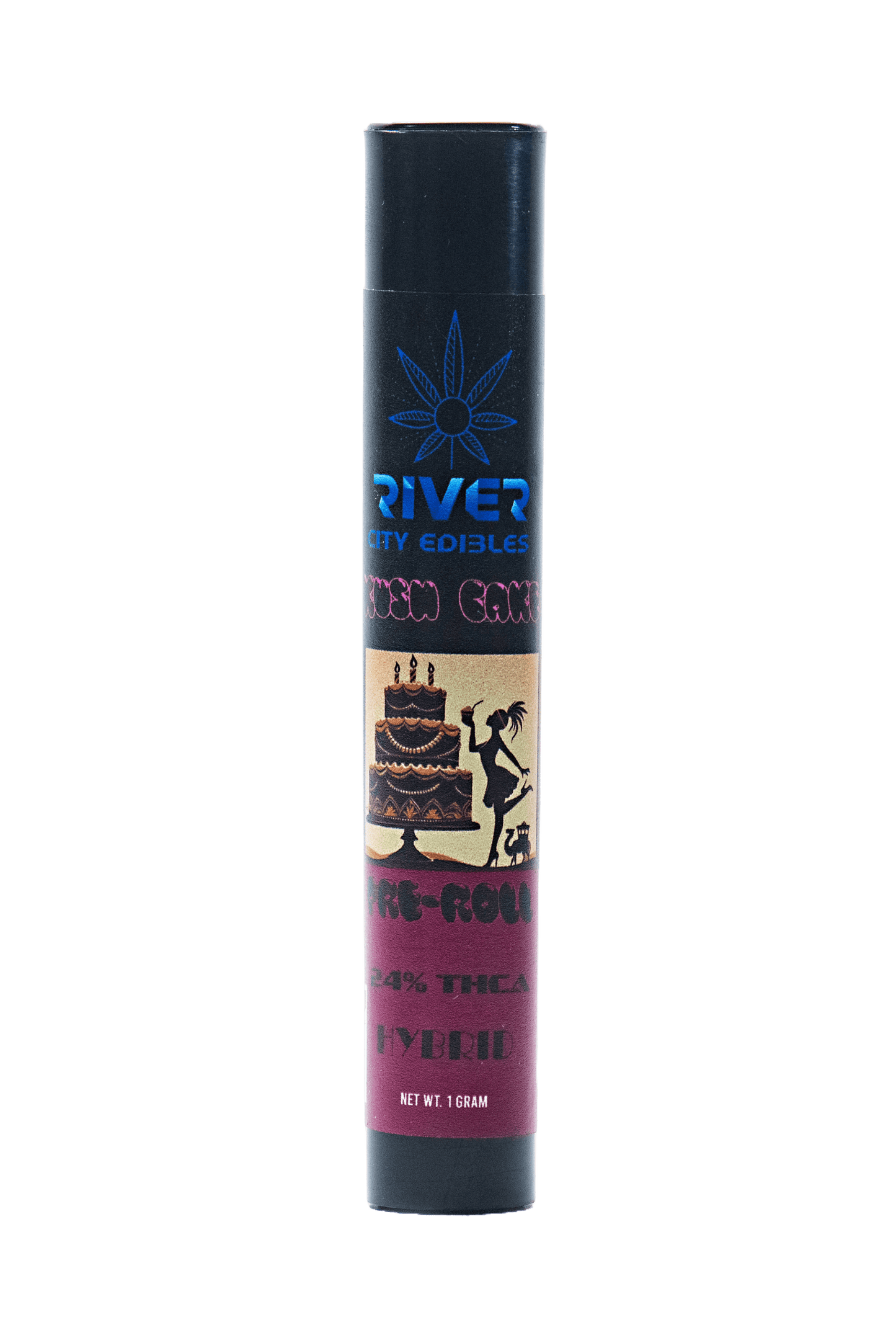 THCA Preroll - 1g Kush Cake - River City Edibles