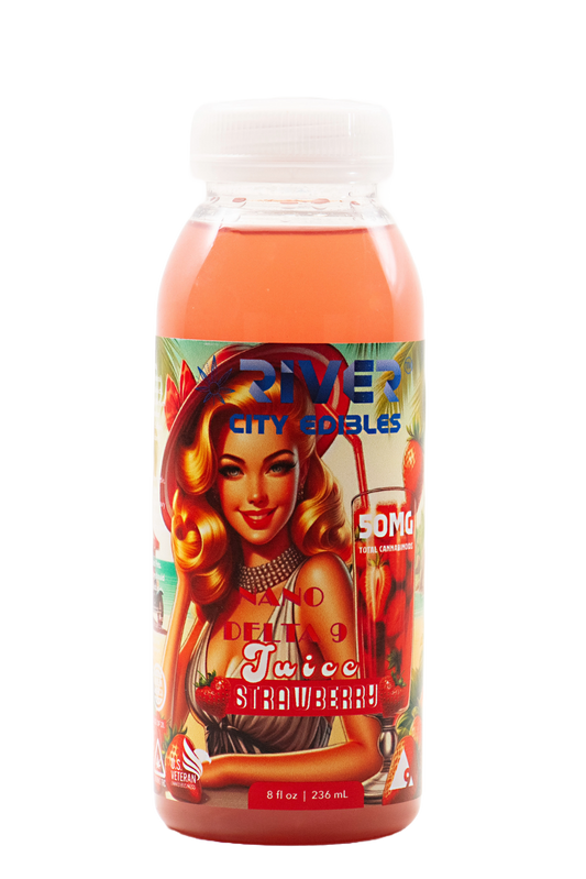 D9 Juice - 50mg - 8oz Strawberry - River City Edibles