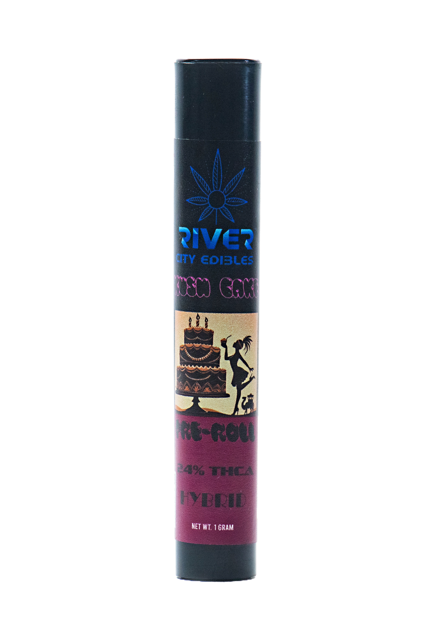 THCA Preroll - 1g Kush Cake - River City Edibles