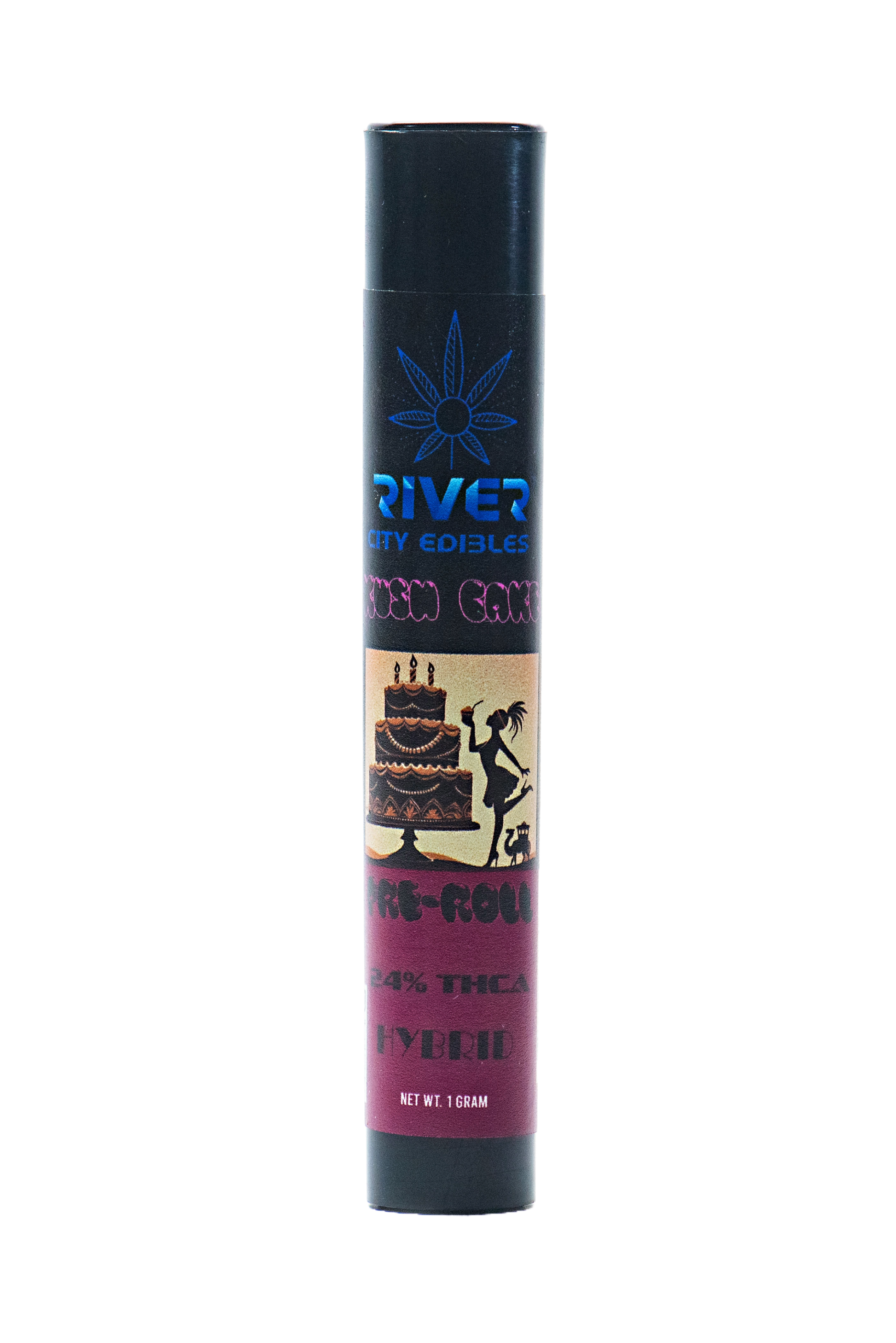 THCA Preroll - 1g Kush Cake - River City Edibles